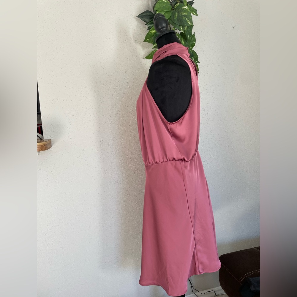 KOU NAI Elegant Long Sleeve Mauve Dress size XL - Picture 6 of 12
